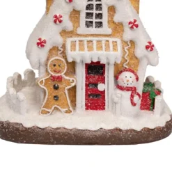 Northlight Snowy Gingerbread Peppermint House With Snowman Christmas Decoration - 11" -Festival GUEST 0454a9c7 6c6d 4827 b1d0 ea72cb54a6a3
