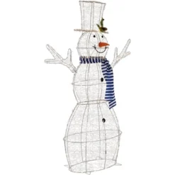 Northlight 48" LED Lighted Silver Mesh Snowman Outdoor Twinkling Christmas Decoration -Festival GUEST 060acfff ec05 4bec 8dbd 550c582ff581