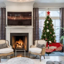 Northlight Lighted Musical Snowing Artificial Christmas Tree - 6' - White LED Lights -Festival GUEST 0e9dee21 8ec3 4390 811e 83d12351c411