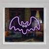 Northlight LED Bat Neon Lighted Halloween Wall Or Window Decoration - 15" - Purple