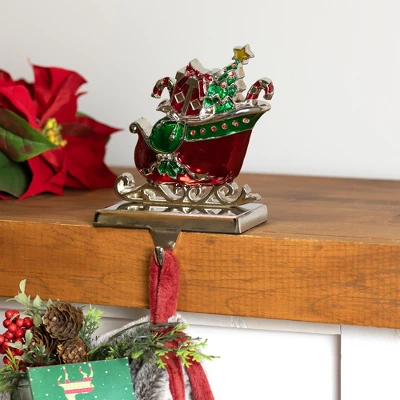 Northlight Present Filled Sleigh Christmas Stocking Holder - 5.5" 3 Northlight Present Filled Sleigh Christmas Stocking Holder - 5.5"