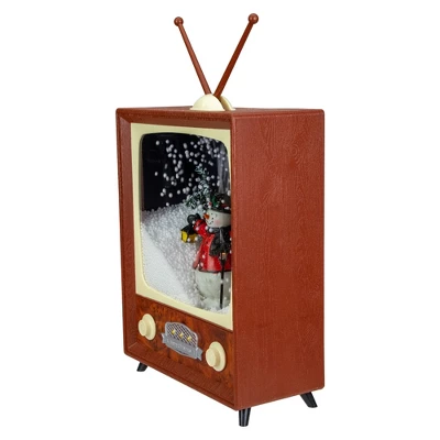 Northlight LED Lighted Musical Snowing Snowman TV Set Christmas Decoration - 12" 4 Northlight LED Lighted Musical Snowing Snowman TV Set Christmas Decoration - 12" - Image 2