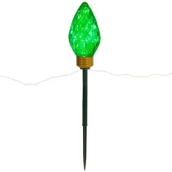 Northlight LED Lighted C9 Style Christmas Pathway Lawn Stakes - 8 Ft - Multi - 5-Count -Festival GUEST 126bc021 63c2 4a43 8480 a431d7da7de1