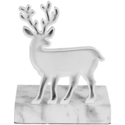 Northlight Marbled Standing Deer Christmas Stocking Holder - 7.5" - White And Black -Festival GUEST 1328ee4e 6cbd 4c49 bd2a 4073f1b0e909