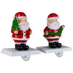 Northlight Santa Claus Christmas Stocking Holders - 4.75" - Set Of 2 -Festival GUEST 13aae885 f02b 4fb8 9e83 fb7114f84afb