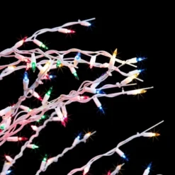 Northlight 6' Prelit Artificial Christmas Tree White Lighted Cascade Twig Outdoor Decoration - Multi-Color Lights -Festival GUEST 16041d71 6717 4ffd 939e 0394f594ccec