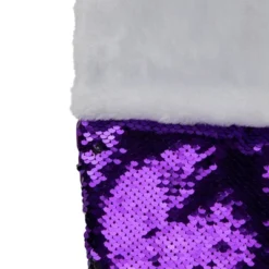 Northlight 23" Purple And Silver Reversible Sequined Christmas Stocking With Faux Fur Cuff 11 Northlight 23" Purple And Silver Reversible Sequined Christmas Stocking With Faux Fur Cuff -Festival GUEST 17452759 fbeb 42b4 97fe 289ba1db712f