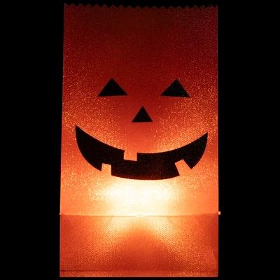 Northlight Lighted Jack-O-Lantern Halloween Outdoor Luminary Pathway Markers - 9.5" - Set Of 3 4 Northlight Lighted Jack-O-Lantern Halloween Outdoor Luminary Pathway Markers - 9.5" - Set Of 3 - Image 2