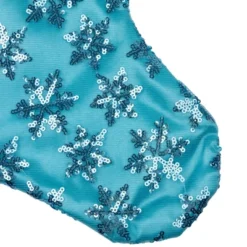 Northlight 20.5" Ice Palace Blue Sequin Snowflake Christmas Stocking With White Faux Fur Cuff -Festival GUEST 183af9b0 0740 4639 b0de 5e61715b61e0