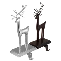 Northlight Set Of 2 Oil Rubbed Bronze And Silver Reindeer Christmas Stocking Holders -Festival GUEST 1a4a4ceb a0d8 4fab 838e d1f0024c3e64