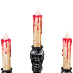 Northlight Antique-Style Skull Trio Flickering Halloween Candelabra - 13.75" - Amber Lights -Festival GUEST 1c2afa8a d271 4f29 b3f3 73d36994ea82