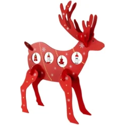 Northlight Reindeer Cut-Out Ornament Holder Christmas Decoration - 13.25" - Red And White -Festival GUEST 1dd9e37f b9a9 4b3c 8f52 7197ed85180b