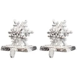 Northlight Double Snowflake Christmas Stocking Holders - 4.75" - Silver - Set Of 2 11 Northlight Double Snowflake Christmas Stocking Holders - 4.75" - Silver - Set Of 2 -Festival GUEST 1f5c267b d1cc 4114 afa3 48faf2e2723d