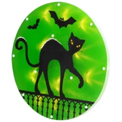 Northlight Lighted Black Cat With Bats Halloween Window Decoration - 13.75" -Festival GUEST 1f8c0c64 2728 460d bb22 84b25c531f2b