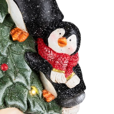 Northlight Lighted Gnome With Penguins Christmas Decoration -17" - Clear LED Lights 8 Northlight Lighted Gnome With Penguins Christmas Decoration -17" - Clear LED Lights - Image 6
