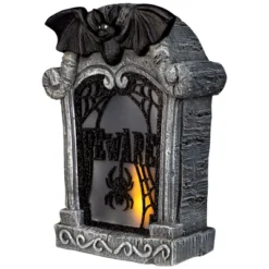 Northlight Lighted Flickering Beware Gravestone Halloween Decoration - 13.5" - LED Orange Light -Festival GUEST 217417b6 d332 4368 8028 ab857ac5a136