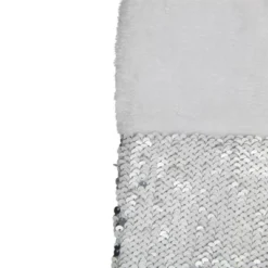 Northlight 19" White And Silver Sequin Christmas Stocking With White Faux Fur Cuff -Festival GUEST 22657d2c fd44 457d ae36 760a5e929851