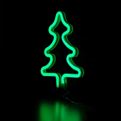 Northlight LED Christmas Tree Neon Lighted Decoration - 9.5" - Green 6 Northlight LED Christmas Tree Neon Lighted Decoration - 9.5" - Green - Image 4