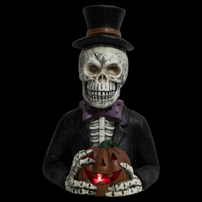 Northlight LED Lighted Skeleton With Jack-O-Lantern Halloween Decoration - 23.5" 4 Northlight LED Lighted Skeleton With Jack-O-Lantern Halloween Decoration - 23.5" - Image 2