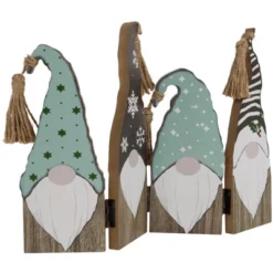 Northlight Wooden Gnomes Hinged Christmas Decoration - 10.75" -Festival GUEST 2706329a 4433 42ab 853e a5dd1e417d00