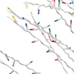 Northlight 6' Prelit Artificial Christmas Tree White Lighted Cascade Twig Outdoor Decoration - Multi-Color Lights -Festival GUEST 27cbe8bf 7d0b 4756 9470 61a8d7234091