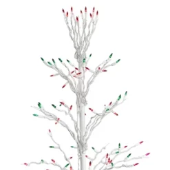 Northlight 6' Prelit Artificial Christmas Tree White Lighted Cascade Twig Outdoor Decoration - Multi-Color Lights -Festival GUEST 28a1737d 1fd0 443b a732 408bbf5b14c5