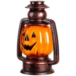 Northlight 16.5" Halloween Flickering Pumpkin Lantern Pathway Markers 3ct - Orange/Black -Festival GUEST 2962dff3 4c8a 4425 b9b6 d371abd6376a