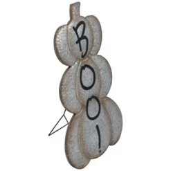 Northlight Boo! Stacked Pumpkins Metal Halloween Porch Sign - 28" - Silver -Festival GUEST 29d3c89c e5c1 4662 b4a7 ecf52124682b