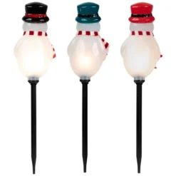 Northlight Lighted Snowmen Christmas Outdoor Pathway Markers - 16" - Set Of 3 -Festival GUEST 2ac6246d e756 4773 8609 354ba0aef380