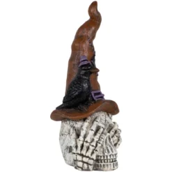 Northlight Skull In Witches Hat With Crow Halloween Decoration - 22.75" -Festival GUEST 2b1ec014 e6f7 4086 9c88 efc22182ca3d