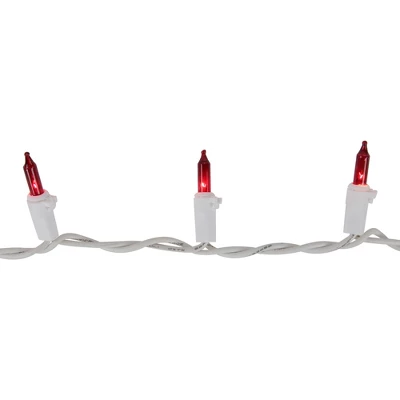 Northlight Mini Incandescent Christmas Lights - Red - 20.24' White Wire - 100ct 5 Northlight Mini Incandescent Christmas Lights - Red - 20.24' White Wire - 100ct - Image 3