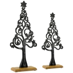 Northlight Starry Trees Metal Christmas Decorations - 18.5" - Black - Set Of 2 -Festival GUEST 3155adc6 9d18 4ef6 aca1 28f3c4999c9e