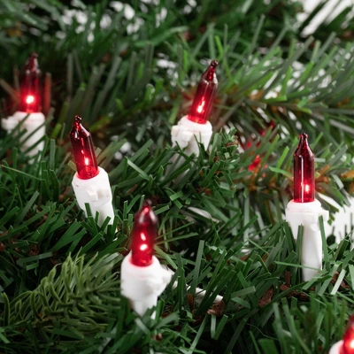 Northlight Mini Incandescent Christmas Lights - Red - 20.24' White Wire - 100ct 4 Northlight Mini Incandescent Christmas Lights - Red - 20.24' White Wire - 100ct - Image 2