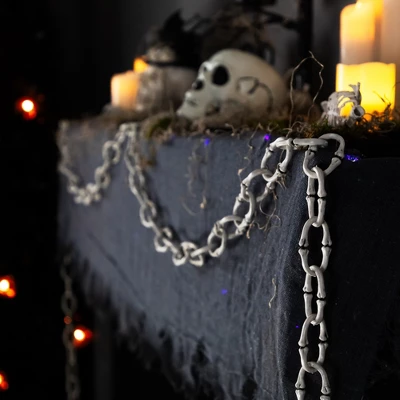Northlight Bone-Like Chainlink Halloween Decoration - 12' 3 Northlight Bone-Like Chainlink Halloween Decoration - 12'