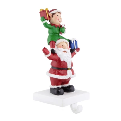 Northlight 8.75" Santa And Elf Christmas Stocking Holder 6 Northlight 8.75" Santa And Elf Christmas Stocking Holder - Image 4