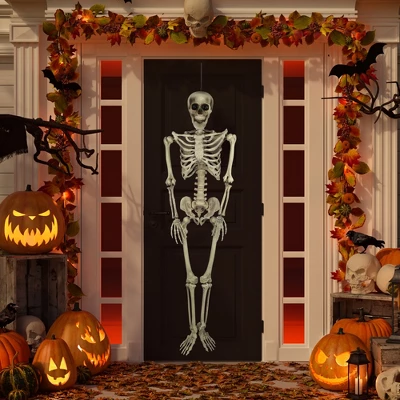 Northlight Life Size Skeleton Halloween Hanging Decoration - 5' 3 Northlight Life Size Skeleton Halloween Hanging Decoration - 5'