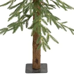 Northlight Pre-Lit Medium Alpine Artificial Christmas Tree - 4' - Clear LED Lights -Festival GUEST 36be60c5 d461 4dff b597 8863599343ec
