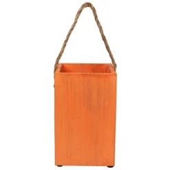 Northlight Large Orange Wood Jack O Lantern Halloween Candle Lantern - 8" -Festival GUEST 37018b93 f617 4530 afea ccec1c024db1