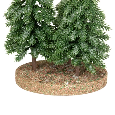 Northlight Icy Downswept Pine Trio Of Trees Christmas Decoration - 8" - Unlit 7 Northlight Icy Downswept Pine Trio Of Trees Christmas Decoration - 8" - Unlit - Image 5