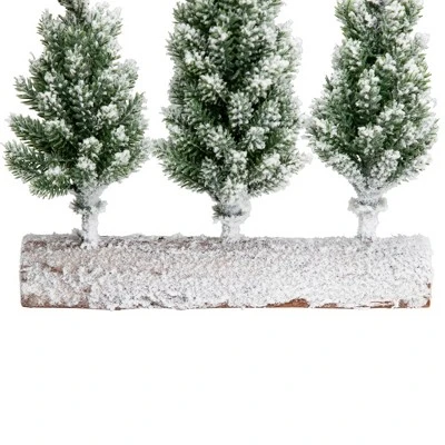 Northlight Frosted Pine Tree Trio Christmas Decoration - 8" - Unlit 8 Northlight Frosted Pine Tree Trio Christmas Decoration - 8" - Unlit - Image 6