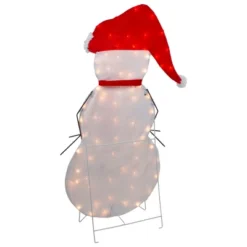 Northlight 42" Lighted 2D Chenille Snowman In Santa Hat Outdoor Christmas Decoration -Festival GUEST 39348f4a cd56 4cdc ab0d 3b2a92d5d9d5