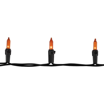 Northlight Mini Incandescent Halloween Lights - Orange - 10' Black Wire - 50ct 6 Northlight Mini Incandescent Halloween Lights - Orange - 10' Black Wire - 50ct - Image 4