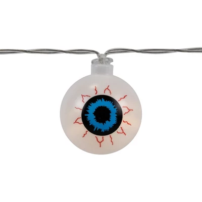 Northlight LED Bloodshot Eyeball Halloween Lights - 4.5' Clear Wire - Warm White Lights - 10ct 6 Northlight LED Bloodshot Eyeball Halloween Lights - 4.5' Clear Wire - Warm White Lights - 10ct - Image 4