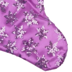 Northlight 19" Purple Sequin Snowflake Christmas Stocking With White Faux Fur Cuff -Festival GUEST 3c2890e8 2161 47e8 8ae9 67b48b928670