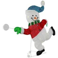 Northlight Lighted Snowman With Snowball Outdoor Christmas Decoration - 36.25" - Clear Lights -Festival GUEST 3c28dbe8 0a25 4b05 8f5e 01c8c7a78540