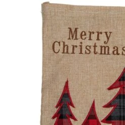 Northlight 19" Beige And Red Plaid Reindeer With Forest Trees Christmas Stocking -Festival GUEST 3c8539ea ddea 4870 ae01 e02814dfd712