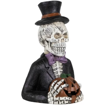 Northlight LED Lighted Skeleton With Jack-O-Lantern Halloween Decoration - 23.5" 5 Northlight LED Lighted Skeleton With Jack-O-Lantern Halloween Decoration - 23.5" - Image 3