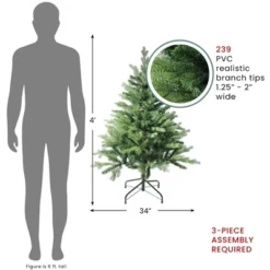 Northlight Real Touch™️ Mixed Eden Pine Artificial Christmas Tree - Unlit - 4' -Festival GUEST 3f40d652 4c72 4b45 b425 e58ceffd03f0