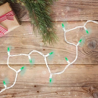Northlight 100ct Mini LED Christmas String Lights Green - 33' White Wire 3 Northlight 100ct Mini LED Christmas String Lights Green - 33' White Wire