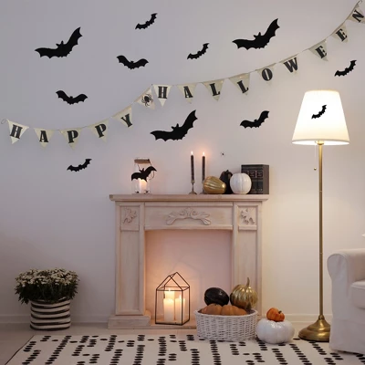 Northlight 18.75" Beige Battery Operated LED Lighted Burlap Happy Halloween Banner 3 Northlight 18.75" Beige Battery Operated LED Lighted Burlap Happy Halloween Banner